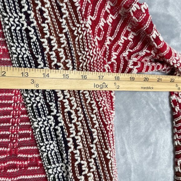 NIC+ZOE Fireside Linen Blend Cardy Ombre Womens XS Open Knit Cardigan Textured - Picture 6 of 8